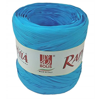 Rotolo Poly Rafia Turchese h 1.5 cm l 200 mt