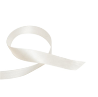 Nastro Doppio Raso Avorio h 2.5 cm l 50 mt