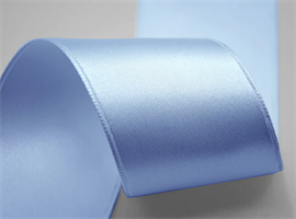 Nastro Doppio Raso Blu Light h 2.5 cm l 50 mt