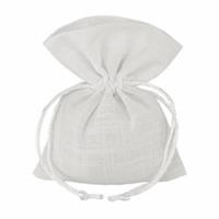Sacchetto Lino Bianco h 12 cm l 9 cm