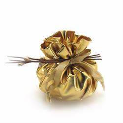 Sacchetto Puffo Oro h 12 cm l 10 cm