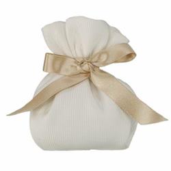 Sacchetto Tessuto Cannete Bianco h 12 cm l 13 cm